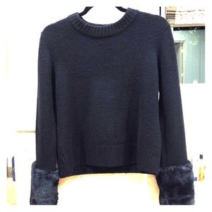 Zara Sweater with Faux Fur Cuffs